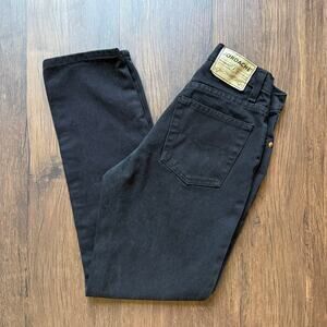 Vintage Jordache Black Tapered Jeans 100% Cotton High Rise Size 5/6 80s 90s